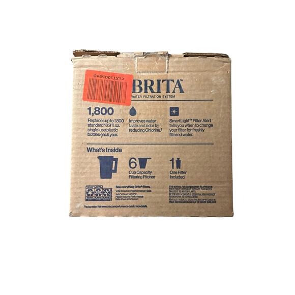 Brita Small 6 Cup Water Filter Pitcher, 1 BritaPlus Filter, Metro, Black - Picture 2 of 4